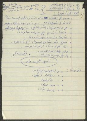 محاضر اجتماعات للجنة البلدية في كفر ياسيف، 1982