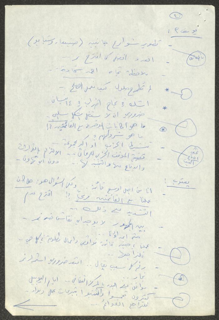 The Minutes of the Kafr Yasif Municipal Committee Meetings, 1982