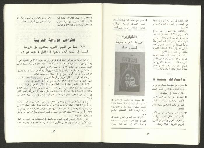 Issue 6 of al-Jadeed Magazine, June 1991