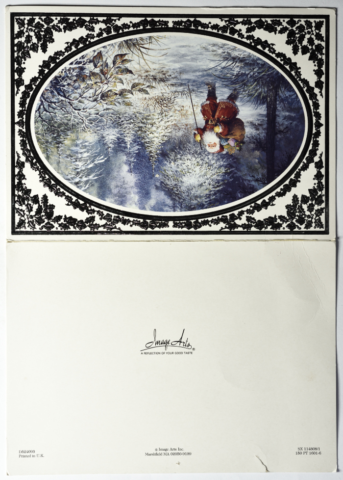 A Greeting Card from Ghassan and Juliana Kushok to Sareyyet Ramallah in Celebration of Christmas and New Year