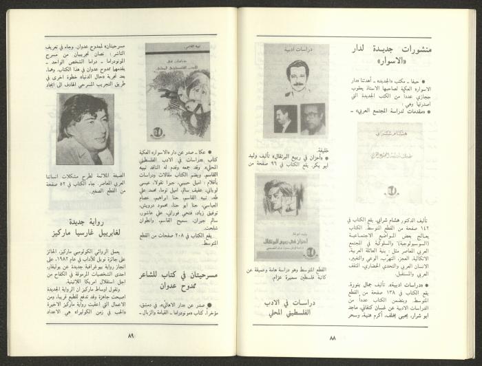 Issue 12 of al-Jadeed Magazine, December 1987 