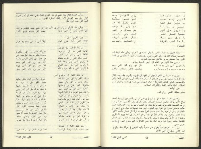 Issue 1 of al-Jadeed Magazine, January 1988 