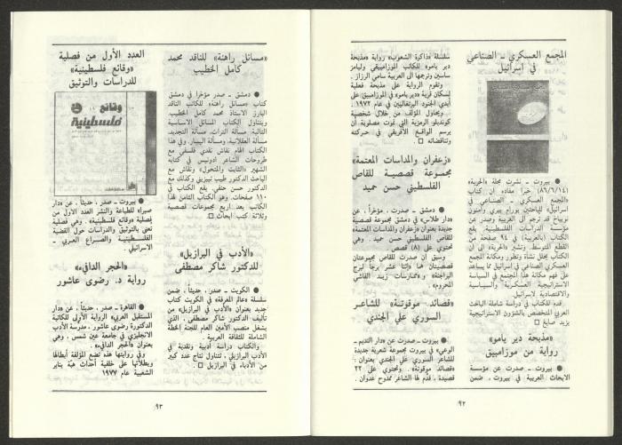 Issue 8 of al-Jadeed Magazine, August 1986