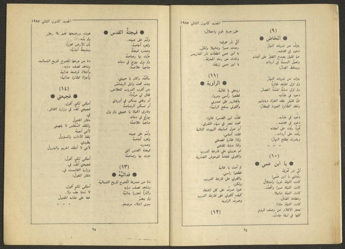 Issue 1 of al-Jadeed Magazine, January 1985