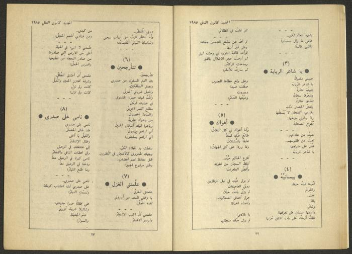 Issue 1 of al-Jadeed Magazine, January 1985