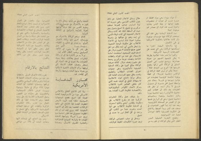 Issue 1 of al-Jadeed Magazine, January 1985