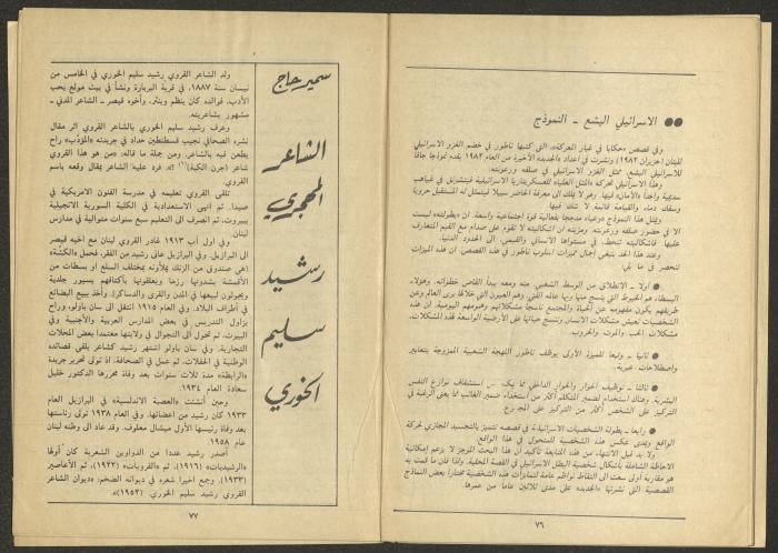 Issue 4 of al-Jadeed Magazine, April 1984