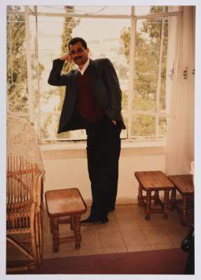 A photo of Salah Ayyad in his house in Abu Deis