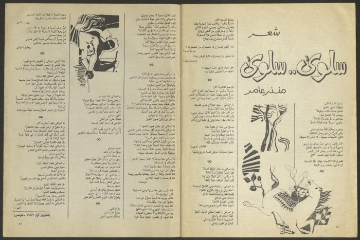 العددان الأول والثاني من مجلة الجديد، كانون الثاني وشباط 1983