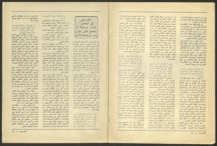 Issue 11 of al-Jadeed Magazine, November 1981 