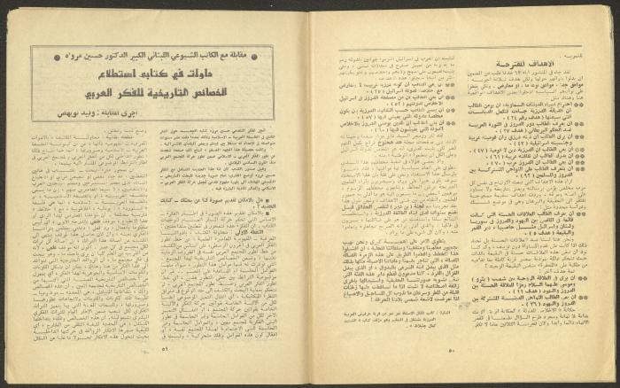 Issue 9 and 10 of al-Jadeed Magazine, September and October 1977 