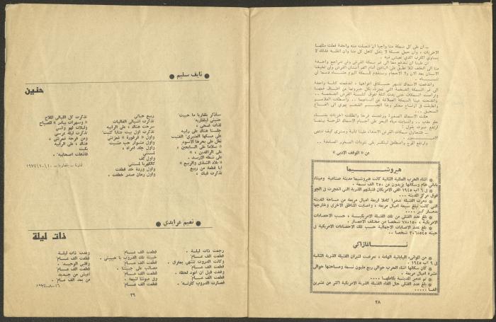 Issue 11 of al-Jadeed Magazine, November 1974