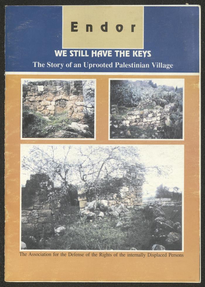 An Introductory Pamphlet for Indur Village in Nazareth, the Early 21s Century 
