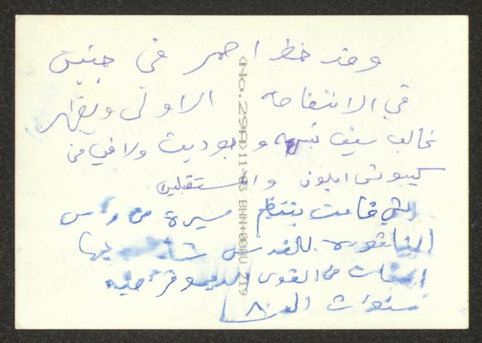 The Red Line Delegation Visits Jenin during the First Intifada, the 1980s