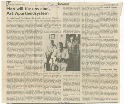 They want us to become some sort of apartheid system