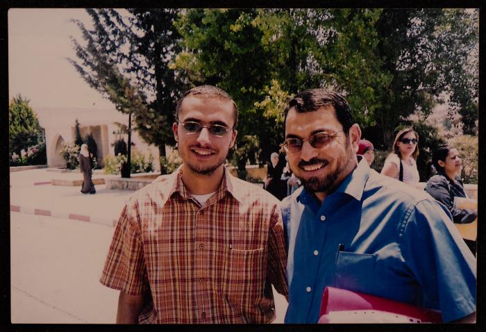  Sameeh Hammoudeh with a Student, Birzeit University
