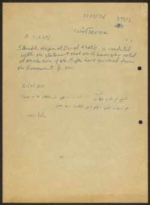 Appointment of Mohammad Amin al-Husseini, a Document of  Sameeh Hammoudeh