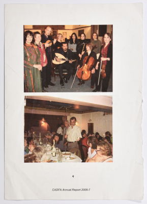 صفحة من مغلف للتقرير السنوي لجمعية الصداقة أبو ديس - كامدن