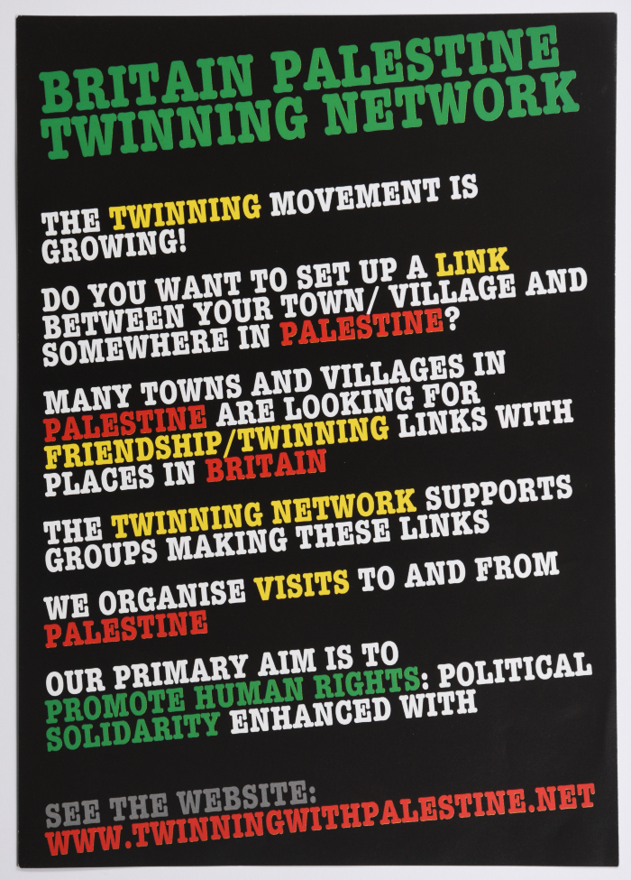 A Poster for the Britain Palestinian Twinning Network