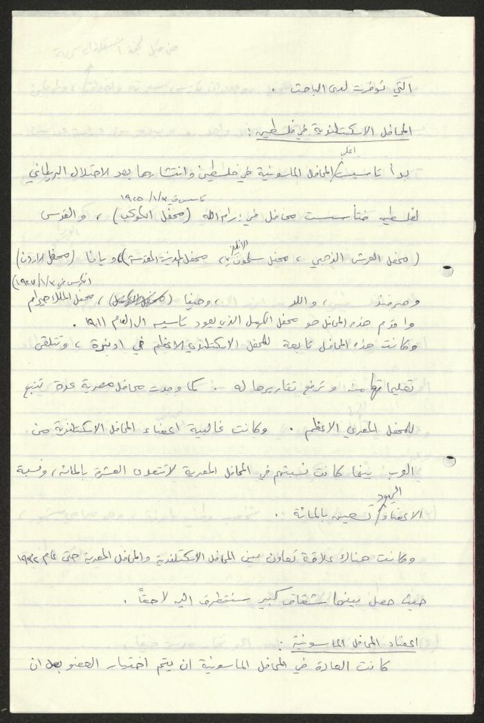 مسودة مقال حول المحافل الماسونية الفلسطينية، لسميح حمودة