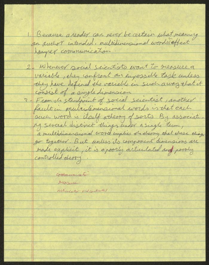 Exam Answer Sheet in Social Sciences