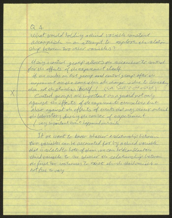 Exam Answer Sheet in Social Sciences