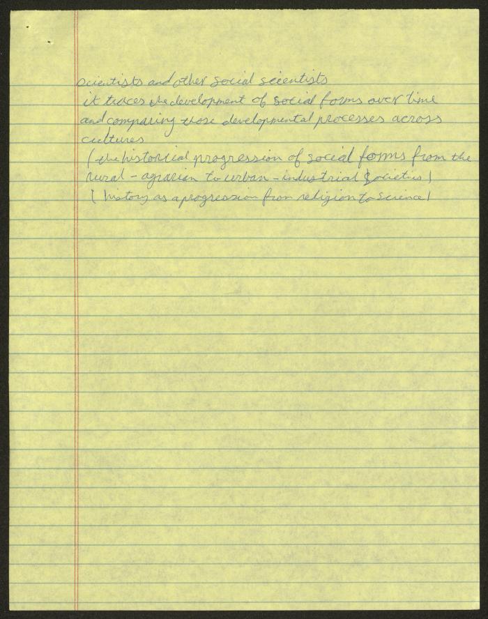 Exam Answer Sheet in Social Sciences