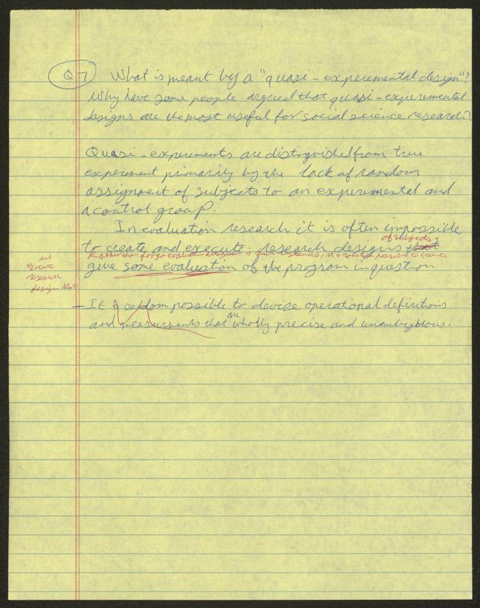 Exam Answer Sheet in Social Sciences