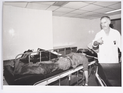 A Man Wounded by Bombings in Beirut, 1986