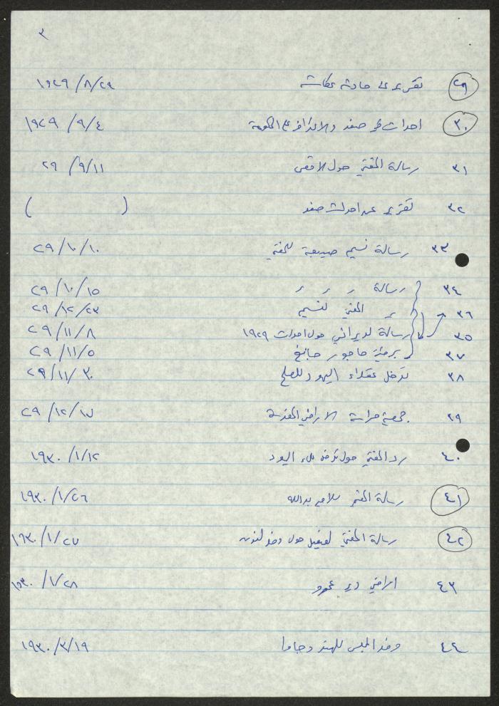 تسلسل أحداث تاريخية فلسطينية، لسميح حمودة
