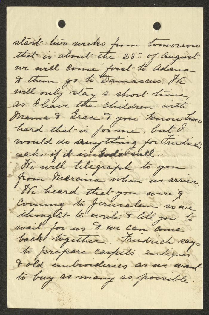 A Letter from the Sameeh Hammoudeh Collection