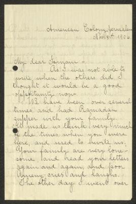 A Letter from the Sameeh Hammoudeh Collection