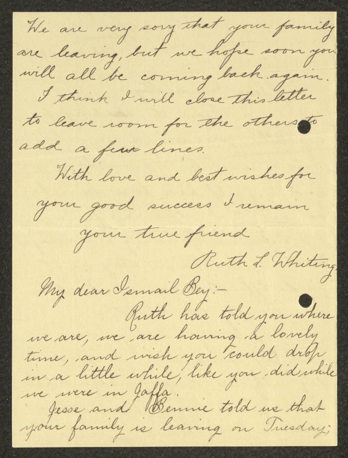 A Letter from the Sameeh Hammoudeh Collection