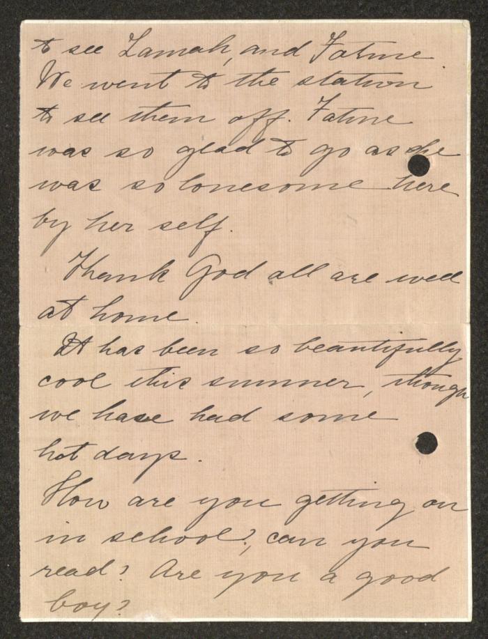 A Letter from the Sameeh Hammoudeh Collection