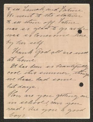 A Letter from the Sameeh Hammoudeh Collection