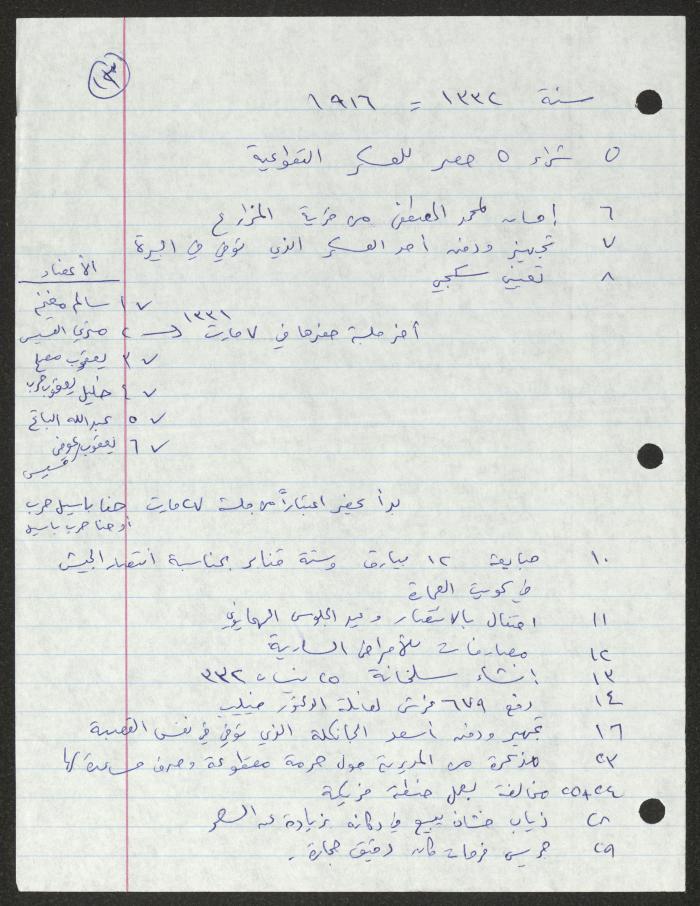 قرارت مجلس بلدي رام الله، 1913- 1916