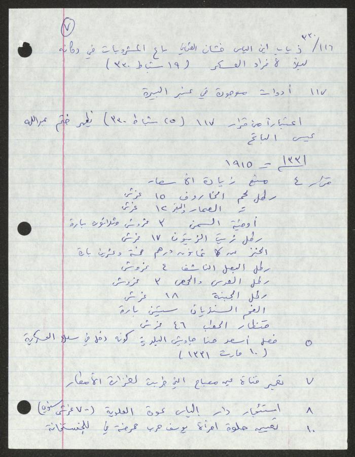 قرارت مجلس بلدي رام الله، 1913- 1916