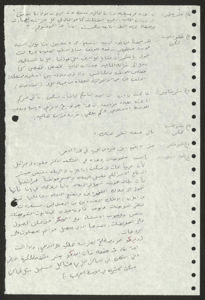 Notes by Sameeh Hammoudeh on the Knesset's Position on the Islamic Waqf Properties