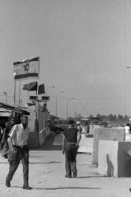 The Israeli Military Checkpoint established on the lands of Qalandia town, 2004
