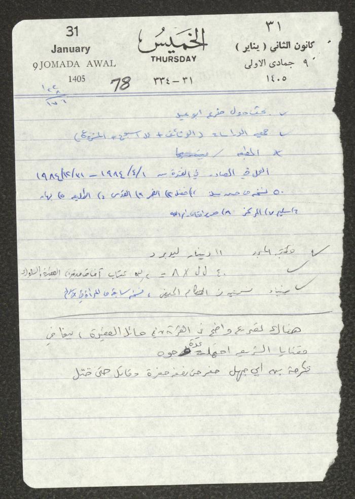 يوميات سميح حمودة، 1984