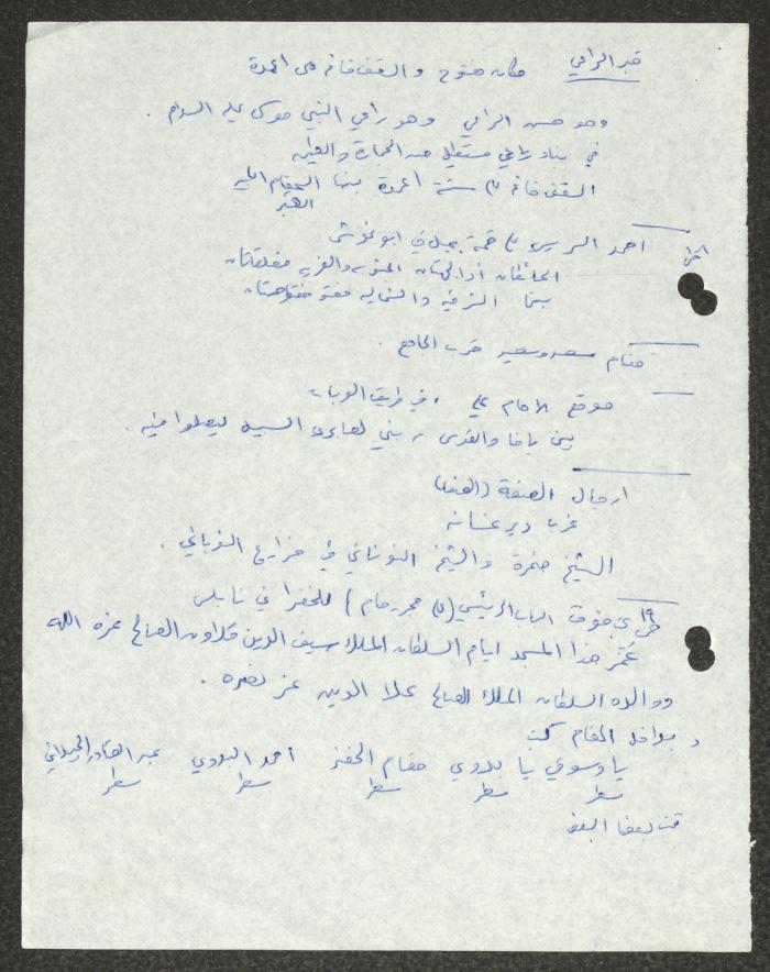 Quotations and Notes by Samih Hammoudeh on Shrines