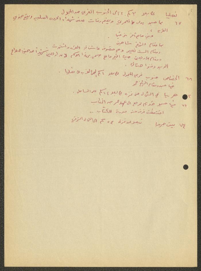 Quotations and Notes by Sameeh Hammoudeh on Areas in Gaza Sub-District and al-Majdal 