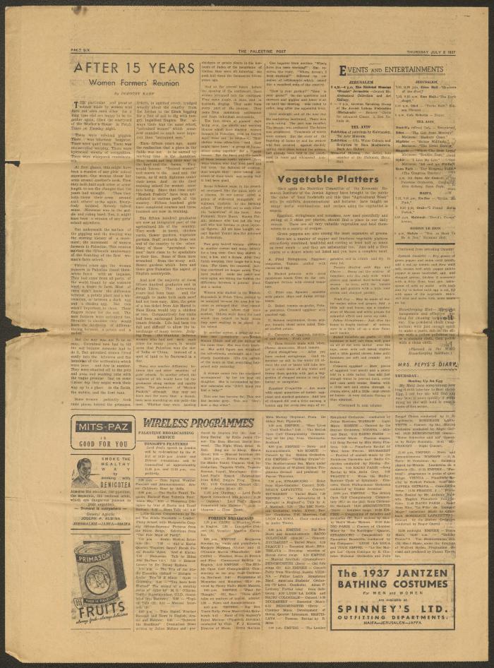 The Palestine Post Newspaper, 8 July 1937