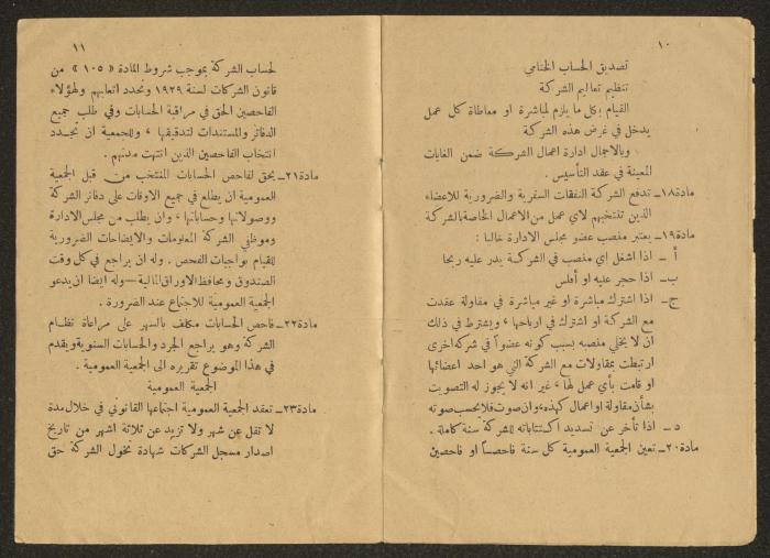 The Arab Nation Fund System, Jerusalem, 1935