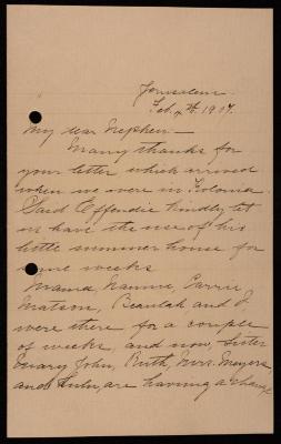 A Letter Sent to Ismael al-Husseini, Jerusalem, 4 February 1904