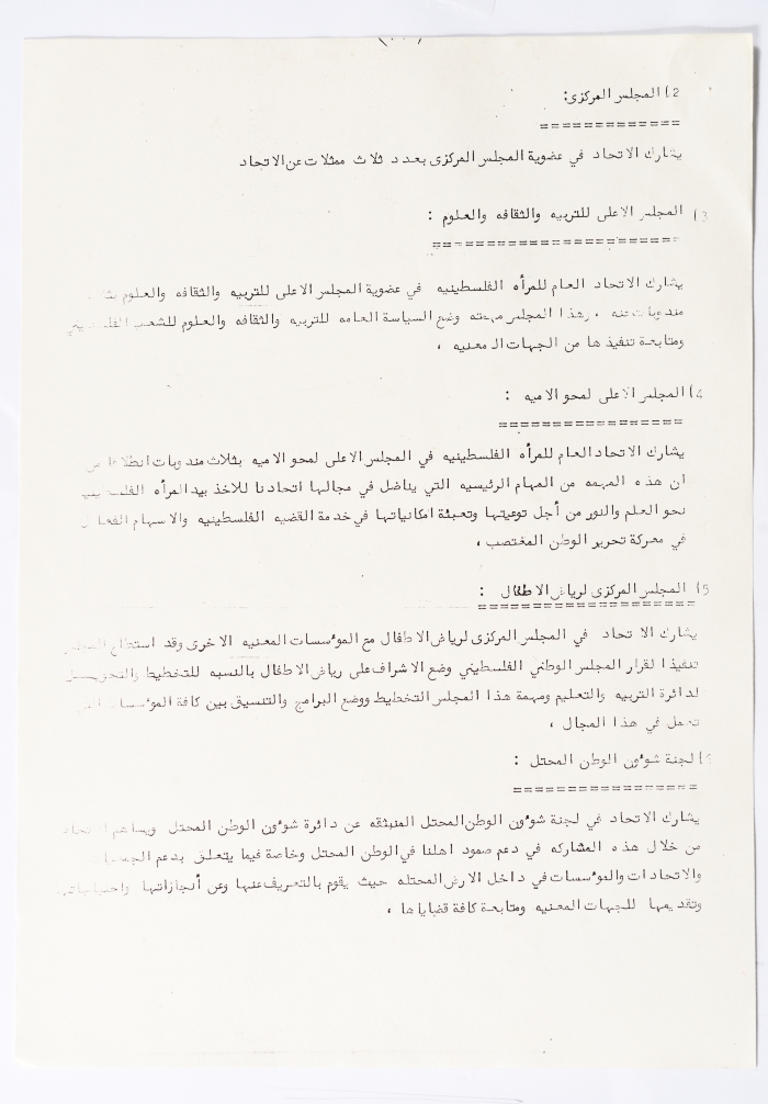 The Fourth General Conference of the General Federation of Palestinian Women