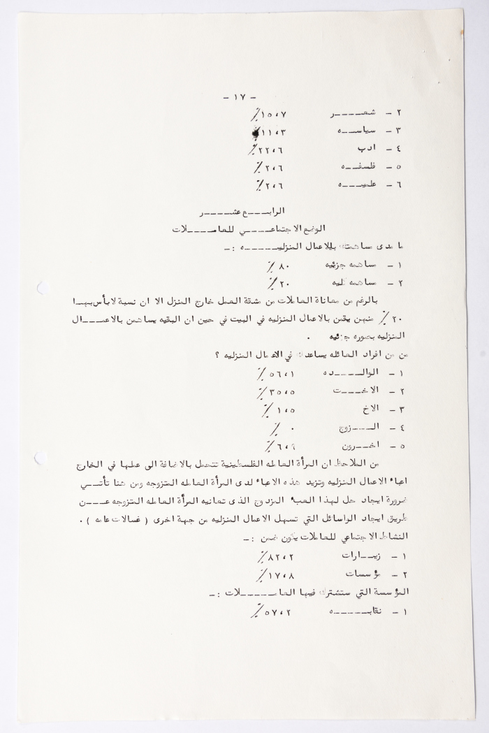 دراسة ميدانية حول أوضاع المرأة الفلسطينية في الأرض المحتلة