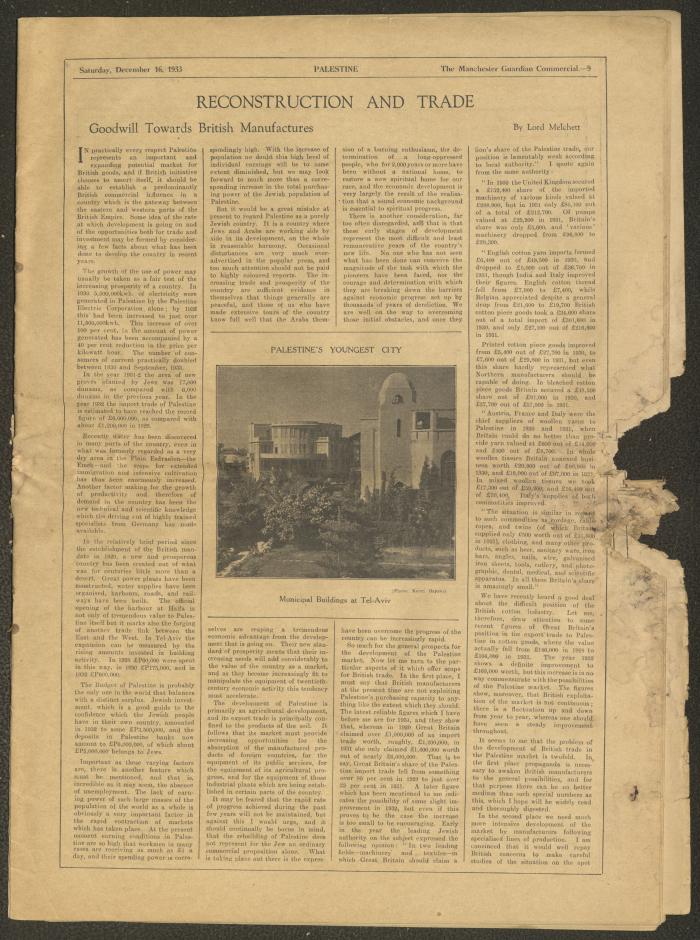 A Supplement of the Palestine Post, 16 December 1933