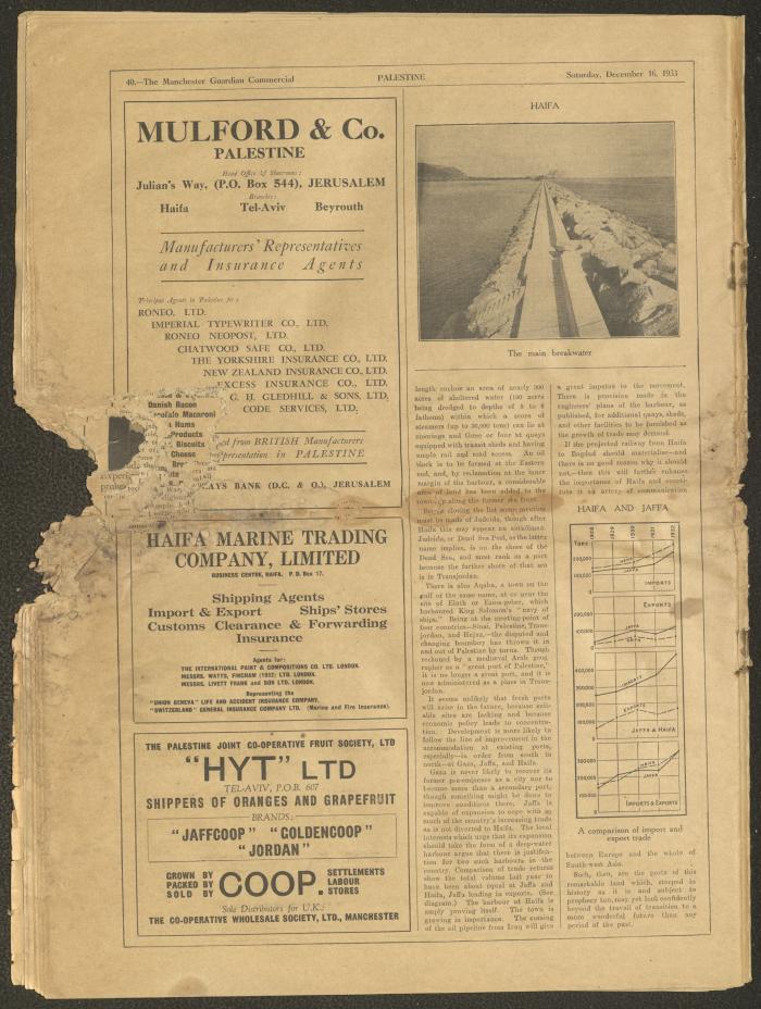 A Supplement of the Palestine Post, 16 December 1933