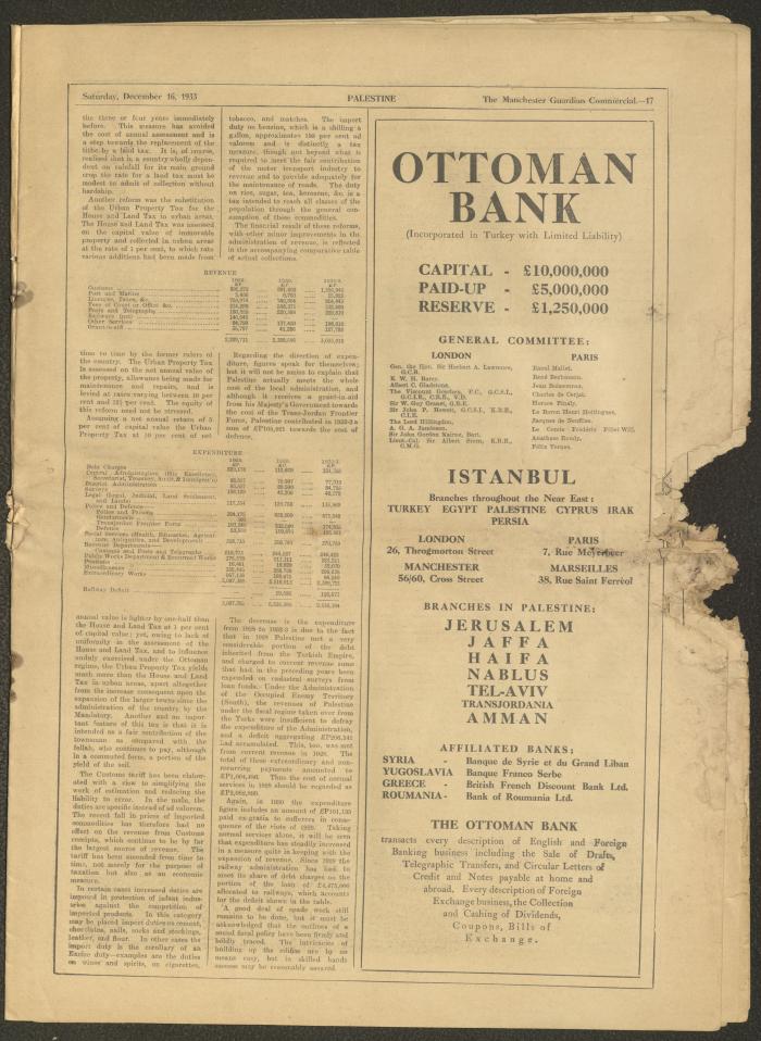 A Supplement of the Palestine Post, 16 December 1933